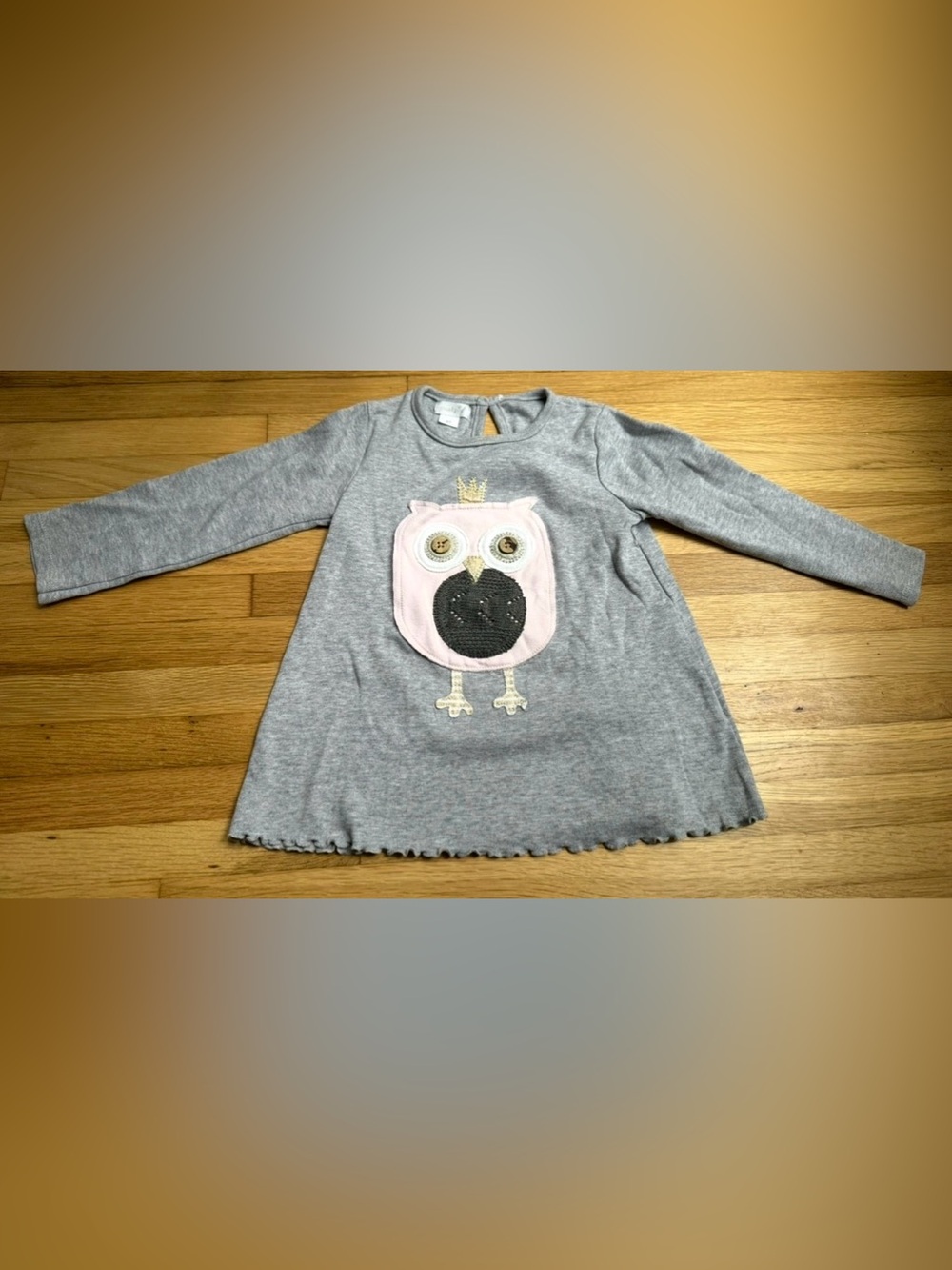 Owl appliqué longsleeve 5T